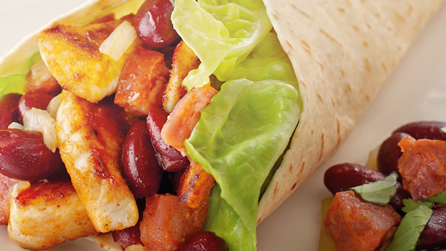 Chicken, Chorizo & Bean Burritos Recipe